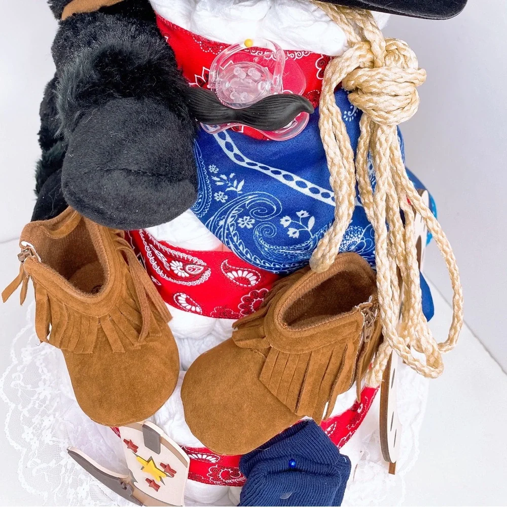 Wester Diaper Cake, Wild West Baby Shower